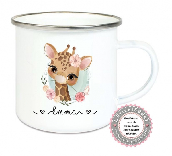 süße Tasche Giraffe Wechselwäsche Wechselkleidung (personalisiert) für Kindergarten  Wunschname KITA Kindergarten Einschulung Lüttentüddel®